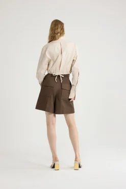 Bermudashorts aus Bio-Baumwollgabardine