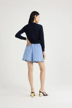 Cardigan mit aufgesticktem JP-Monogramm aus Baumwolle