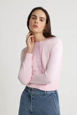 Cardigan mit aufgesticktem JP-Monogramm aus Baumwolle