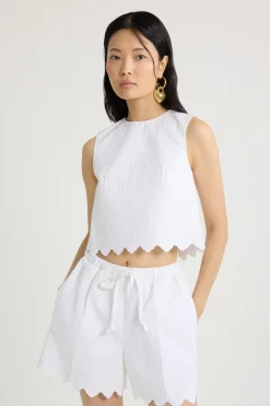 Crop-Top aus gesteppter nachhaltiger Viskose