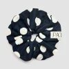 Dickes Haargummi aus bedruckter recyceltem Faille