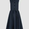 Geknöpftes Midikleid aus Bio-Baumwolle