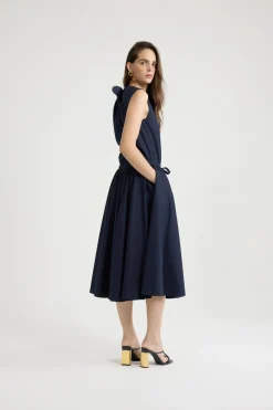Geknöpftes Midikleid aus Bio-Baumwolle
