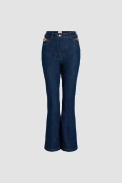 Hose mit ausgestelltem Bein aus Bio-Baumwolldenim
