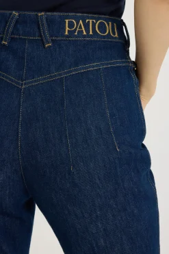 Hose mit ausgestelltem Bein aus Bio-Baumwolldenim