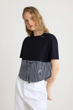 Hybrides T-Shirt aus Bio-Baumwolle