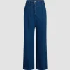 Jeans mit breiter Taille aus Baumwolldenim