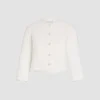Kastenförmige kragenlose Jacke aus gesteppter Viskose