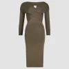 Kleid mit gewickelter Vorderseite aus Stretch-Jersey