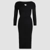 Kleid mit gewickelter Vorderseite aus Stretch-Jersey