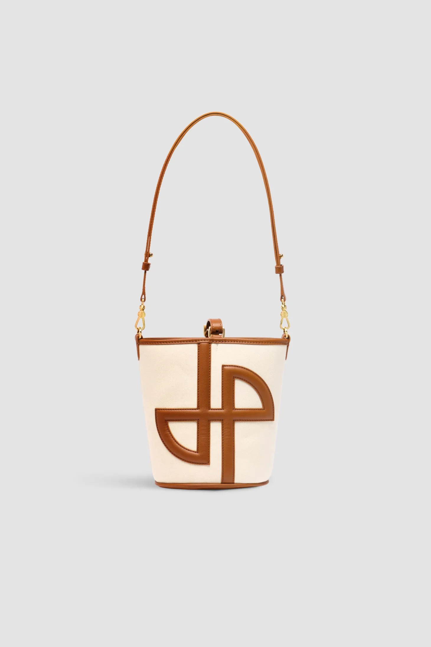 Kleine JP Beuteltasche aus Leder und Canvas