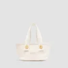 Kleiner trapezförmiger Patou Shopper mit Logo aus Baumwollcanvas