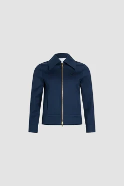 Kurze Jacke mit Reißverschluss aus Bio-Baumwolltwill