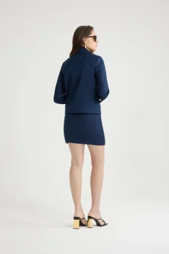 Kurze Jacke mit Reißverschluss aus Bio-Baumwolltwill