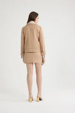 Kurze Jacke mit Reißverschluss aus Bio-Baumwolltwill