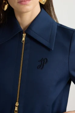 Kurze Jacke mit Reißverschluss aus Bio-Baumwolltwill
