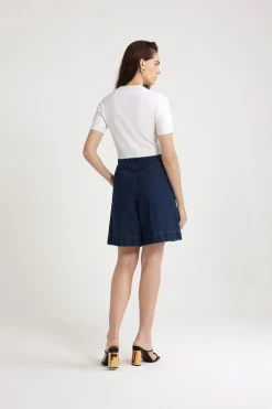 Kurzes Jacquard-Oberteil mit Patou Logo aus einer Merinowollmischung