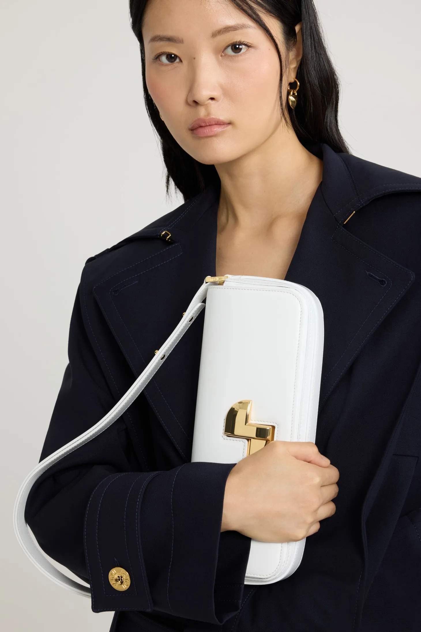 Le Lock Baguette Tasche aus Leder