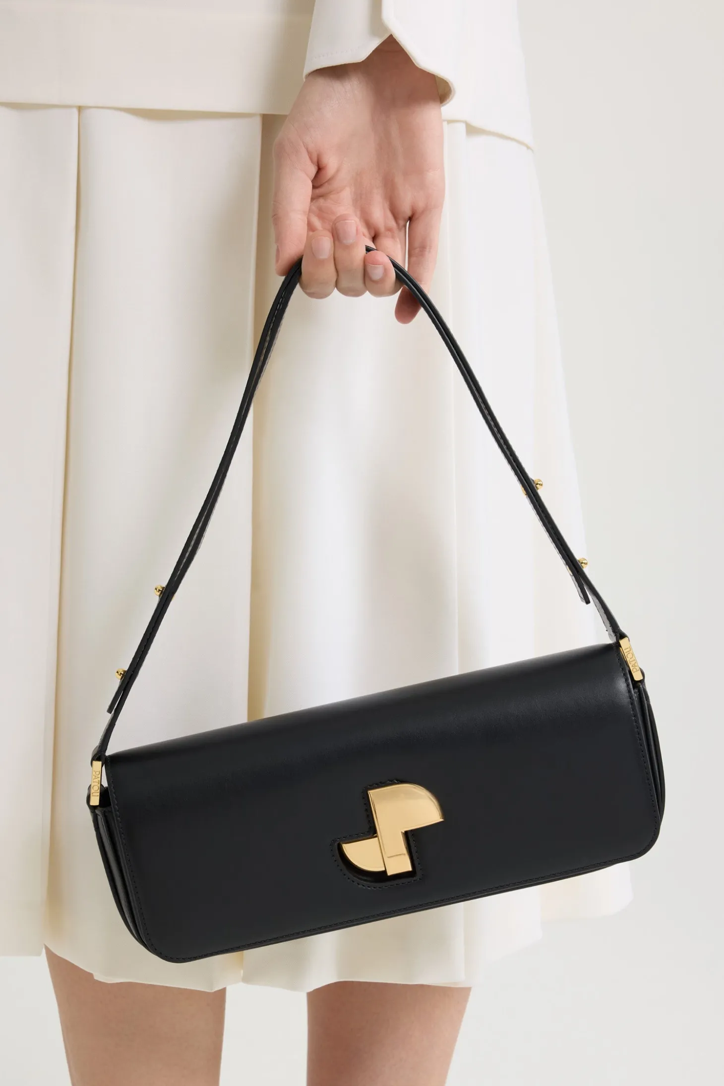 Le Lock Baguette Tasche aus Leder