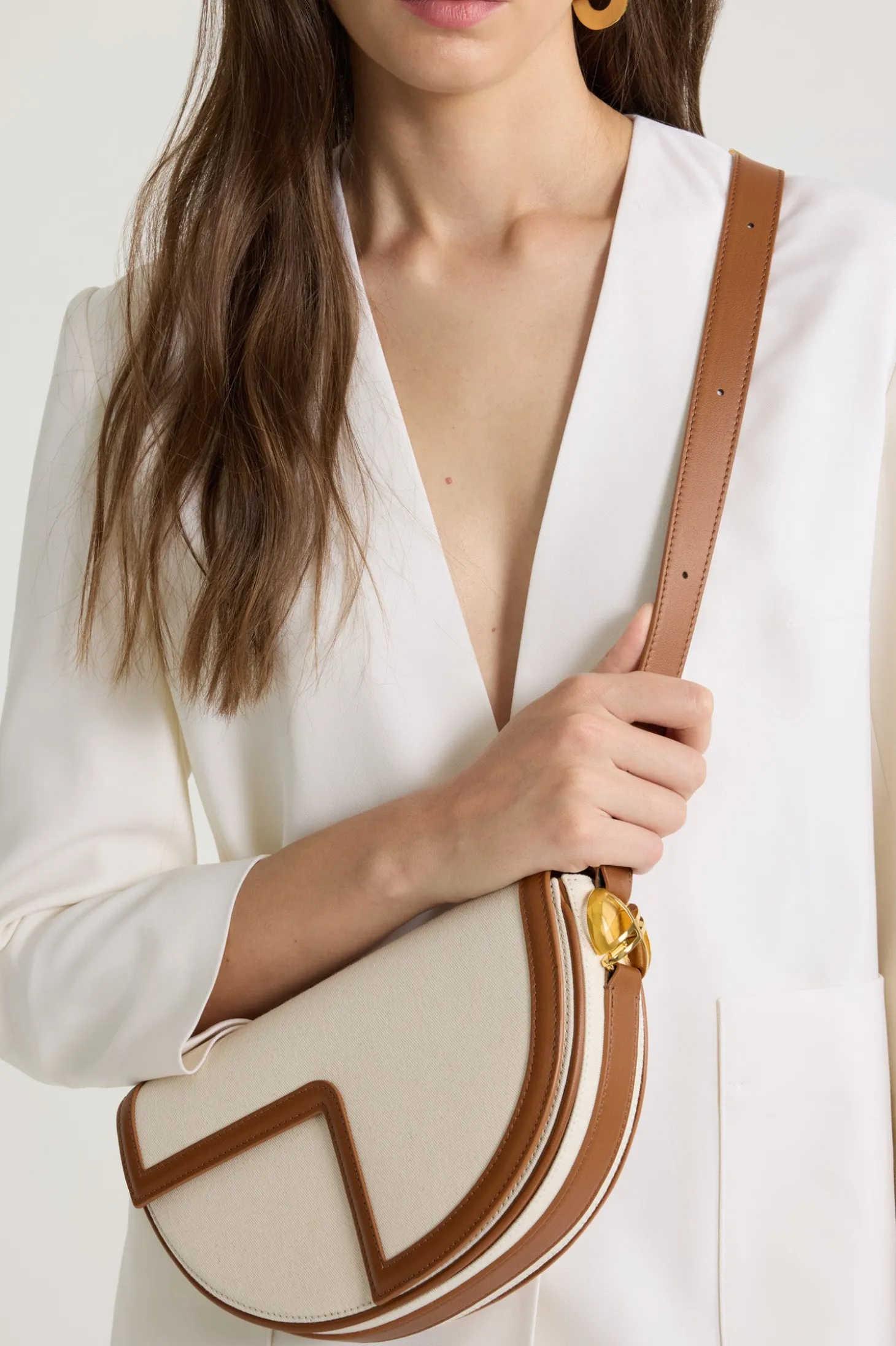 Le Patou Tasche aus Leder und Canvas