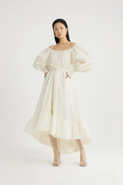Maxi-Cocktailkleid aus recycelter Faille