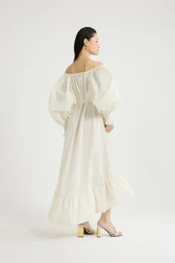 Maxi-Cocktailkleid aus recycelter Faille