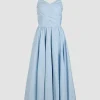 Maxikleid mit Neckholder aus recycelter Faille