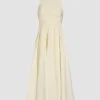 Maxikleid mit Neckholder aus recycelter Faille