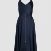 Midikleid mit Neckholder aus Satin