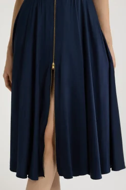 Midikleid mit Neckholder aus Satin