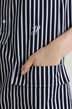 Mini-Hemdkleid aus bedrucktem Bio-Baumwollpopeline