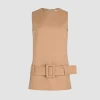 Minikleid mit Gürtel aus Bio-Baumwolltwill