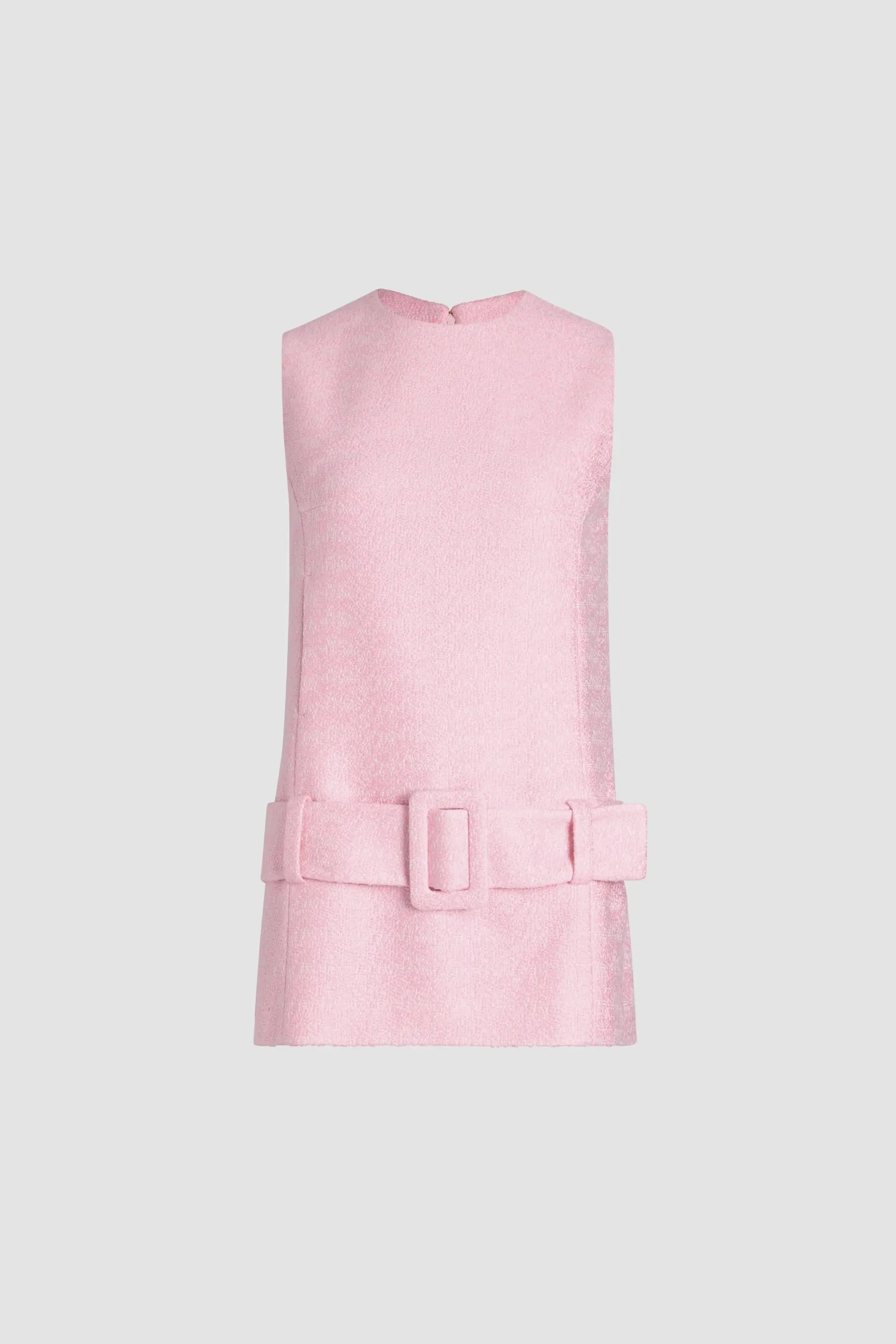 Minikleid mit Gürtel aus leichtem Bio-Baumwolltweed