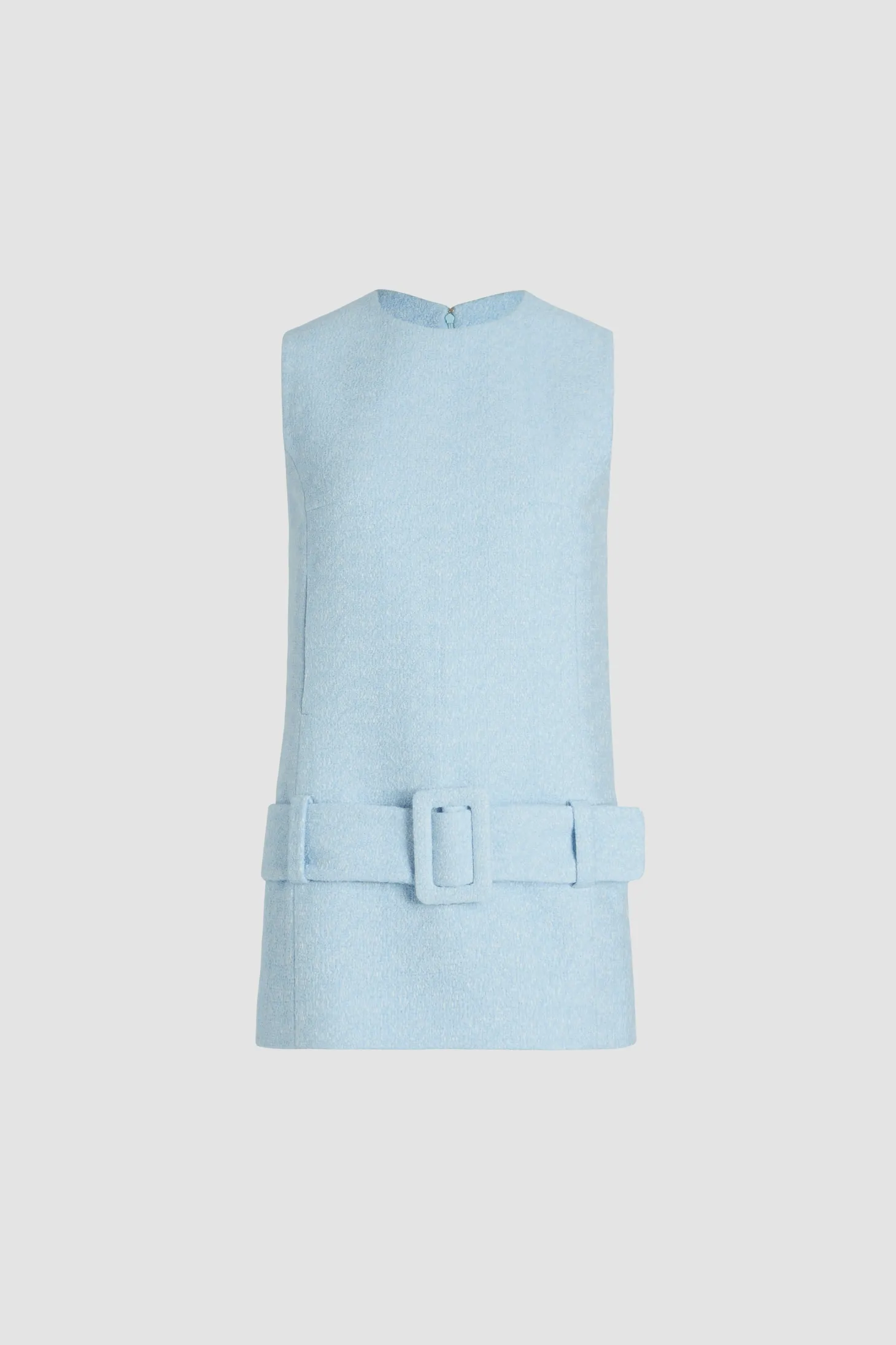 Minikleid mit Gürtel aus leichtem Bio-Baumwolltweed