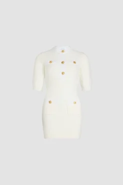 Minikleid mit Wabenmuster aus Baumwolle