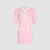 Minikleid mit Wabenmuster aus Baumwolle