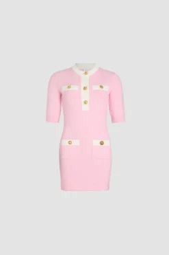 Minikleid mit Wabenmuster aus Baumwolle