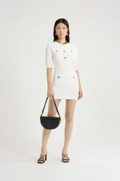 Minikleid mit Wabenmuster aus Baumwolle