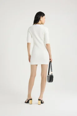 Minikleid mit Wabenmuster aus Baumwolle