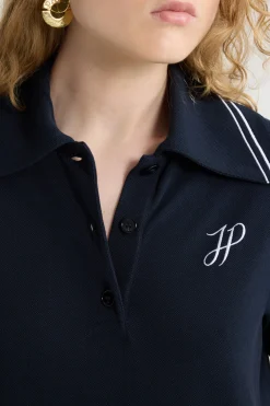 Mini-Polokleid mit aufgesticktem JP-Monogramm aus Bio-Baumwollpiqué