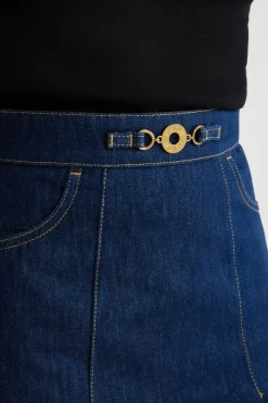 Minirock in A-Linie aus Bio-Denim