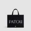 Mittelgroßer Patou Shopper mit Logo aus Baumwollcanvas