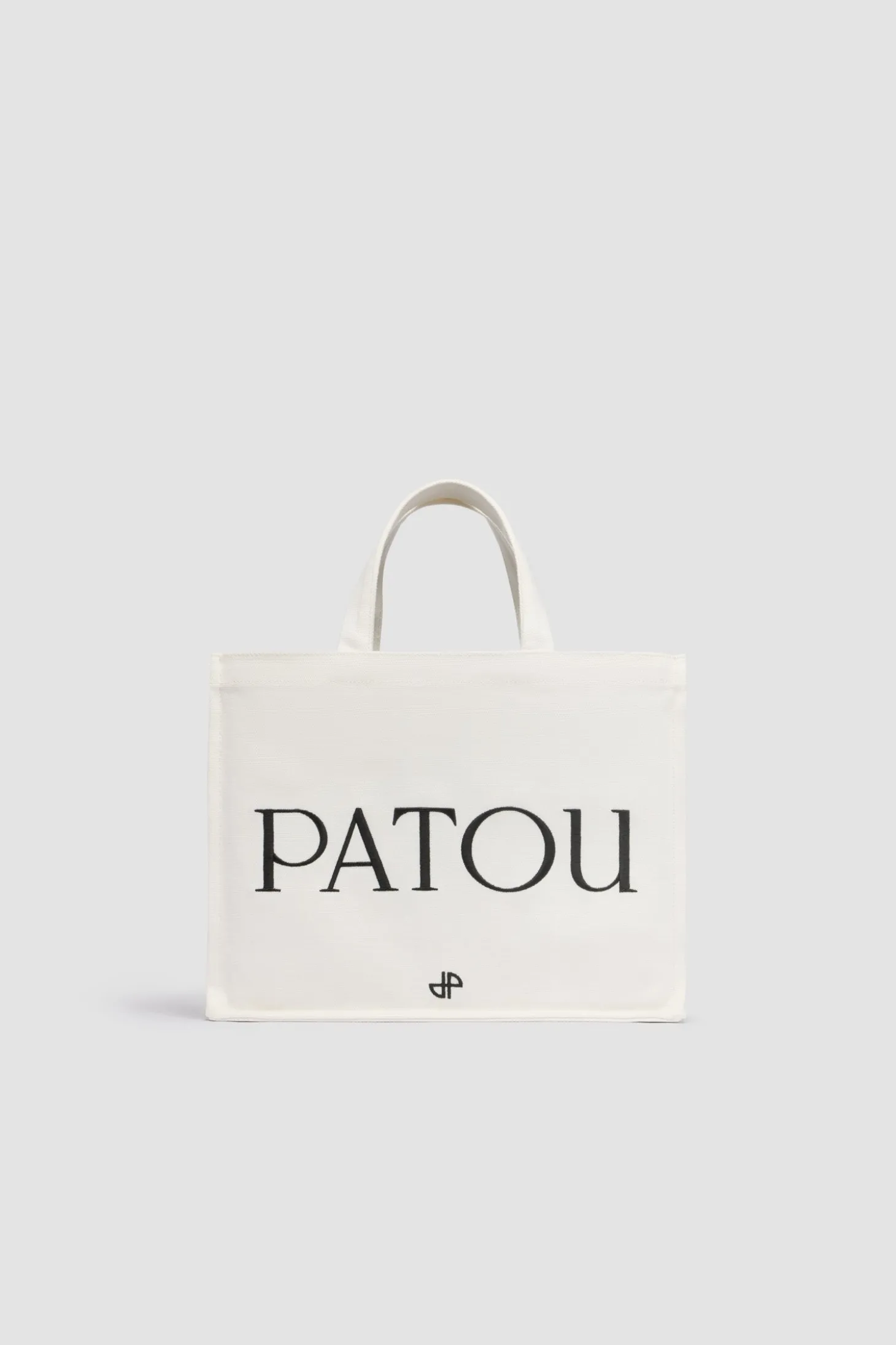 Mittelgroßer Patou Shopper mit Logo aus Baumwollcanvas