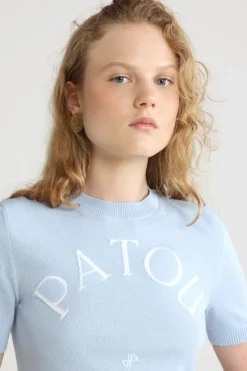 Oberteil aus Jacquard mit Patou Logo aus einer Baumwollmischung