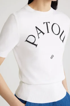 Patou Jacquard-Stricktop aus umweltfreundlichem Baumwollmix