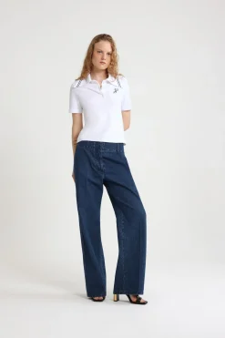 Poloshirt mit aufgesticktem JP-Monogramm aus Bio-Baumwollpiqué