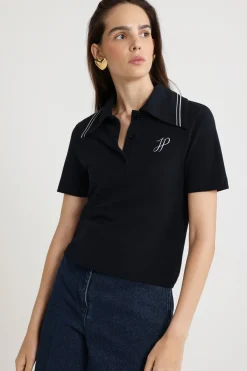 Poloshirt mit aufgesticktem JP-Monogramm aus Bio-Baumwollpiqué