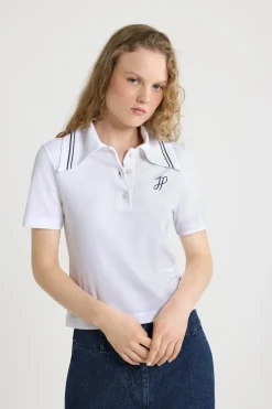 Poloshirt mit aufgesticktem JP-Monogramm aus Bio-Baumwollpiqué