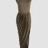 Rückenfreies Kleid aus Stretch-Jersey