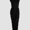 Rückenfreies Kleid aus Stretch-Jersey